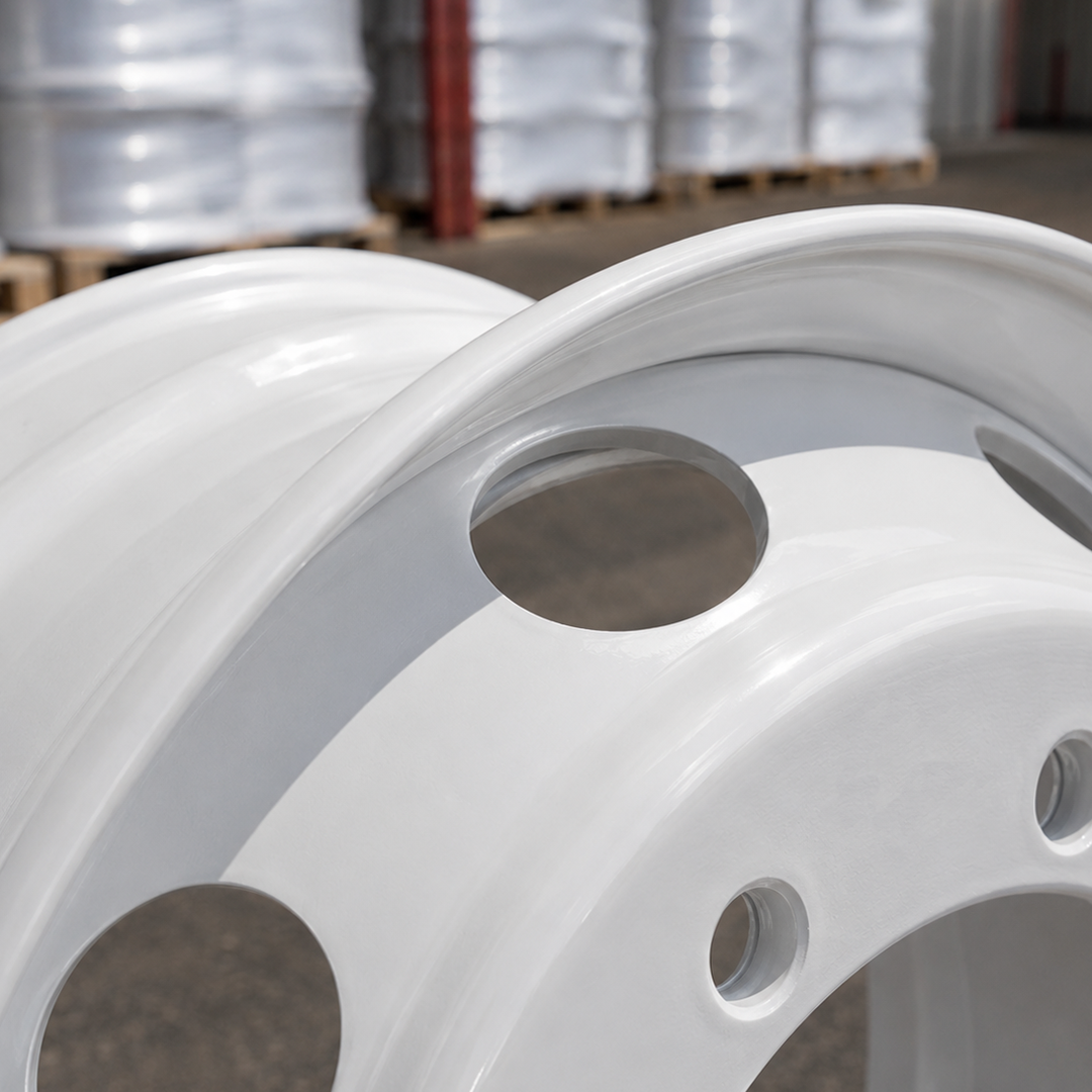 Steel Rim White – 22.5" x 8.25"